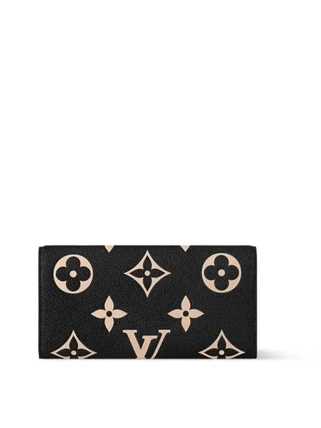 Emilie Bi Color Monogram Empreinte Leather Long Wallet Black - LOUIS VUITTON - BALAAN 4