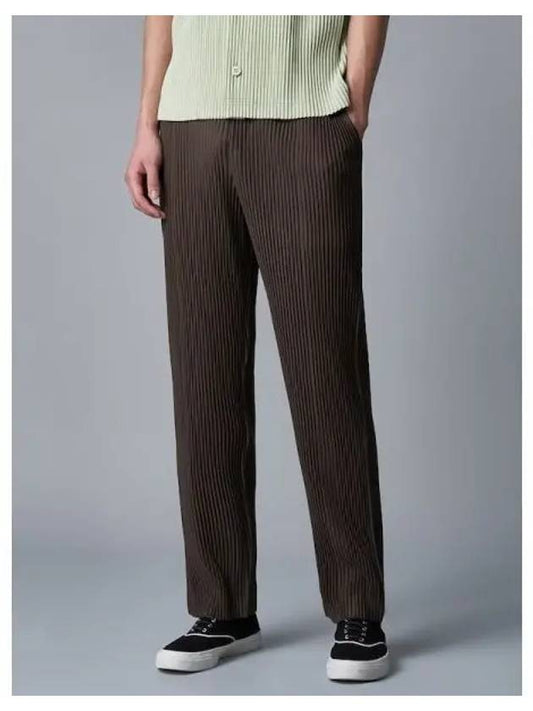 Tailored pleated 1 back slip pants dark khaki domestic product GM0024020559487 - ISSEY MIYAKE - BALAAN 1
