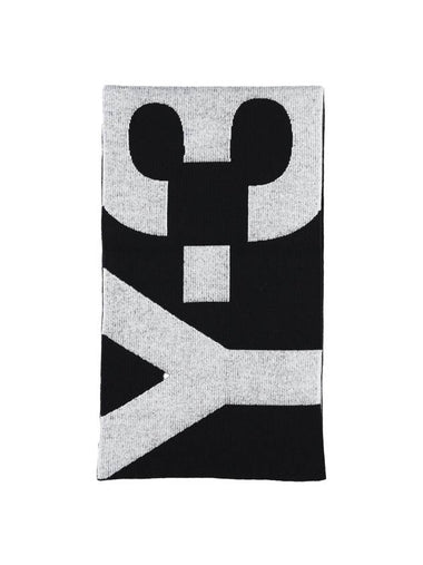 Classic Logo Wool Muffler Black - Y-3 - BALAAN 1