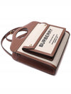 Mini Two-Tone Canvas And Leather Pocket Bag Natural Malt Brown - BURBERRY - BALAAN 6