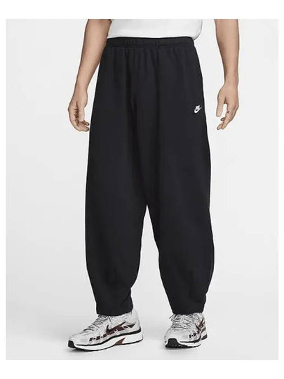 Club Fleece Oversized French Terry Track Pants Black - NIKE - BALAAN 2