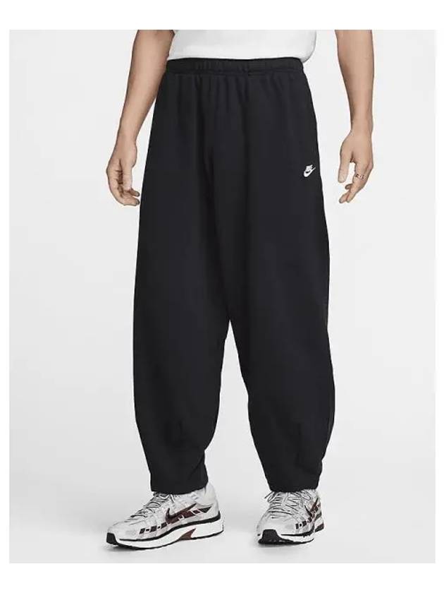 Club Fleece Oversized French Terry Pants M Black White HJ1823 010 - NIKE - BALAAN 2