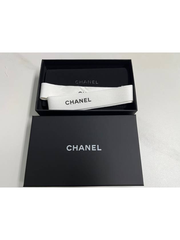 Gold CC Logo Caviar Card Wallet Black - CHANEL - BALAAN 4