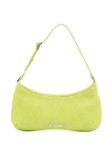 Le Bisou Pony-Hair Leather Shoulder Bag Neon Green - JACQUEMUS - BALAAN 1