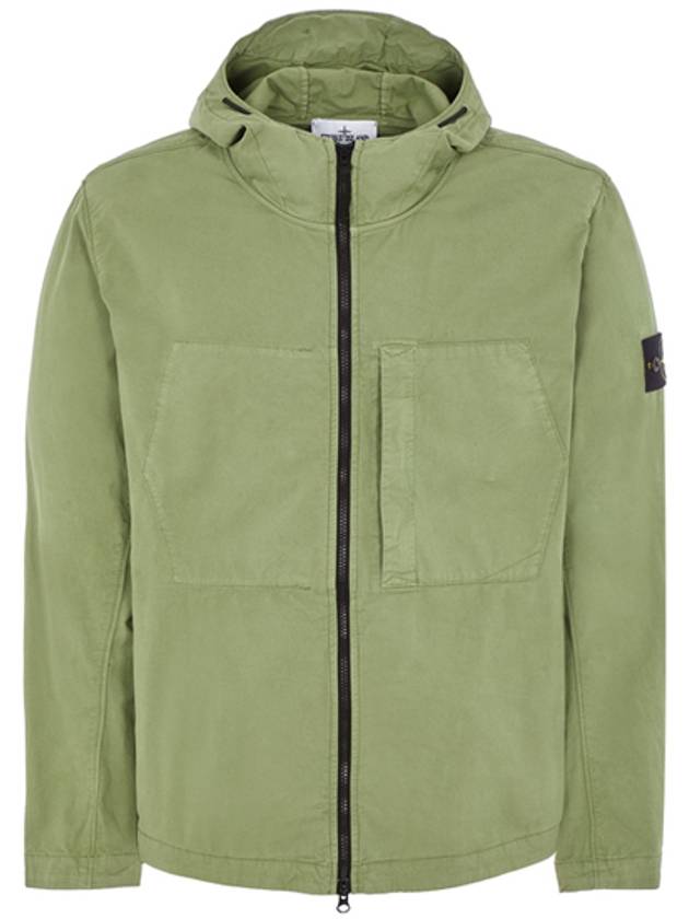 Men's Waffen Patch Supima Cotton Hooded Jacket Khaki - STONE ISLAND - BALAAN 2