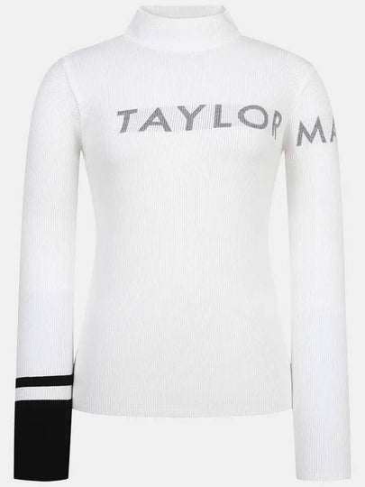 Women s logo point ribbed high neck knit TWSHM7123 102 - TAYLORMADE - BALAAN 2