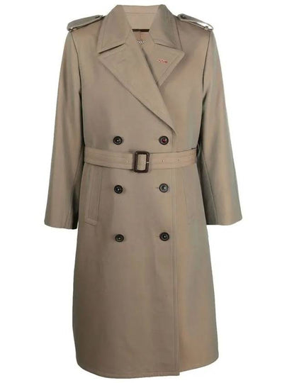 Men's Wool Belted Trench Coat Brown - MAISON MARGIELA - BALAAN 2