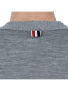 Men's Jersey Stitch V-Neck Cardigan Light Grey - THOM BROWNE - BALAAN 11