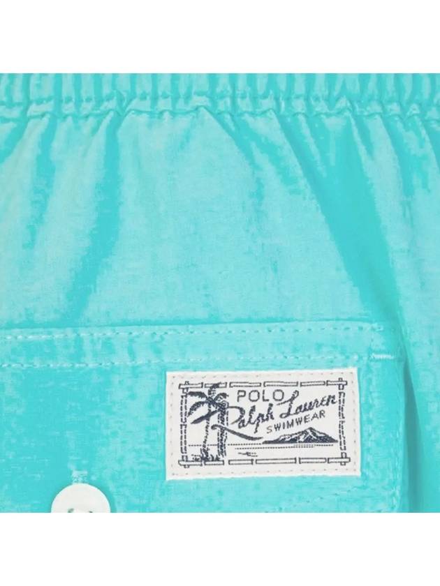 Embroidered Pony Logo Traveler Swim Pants Aqua - POLO RALPH LAUREN - BALAAN 5