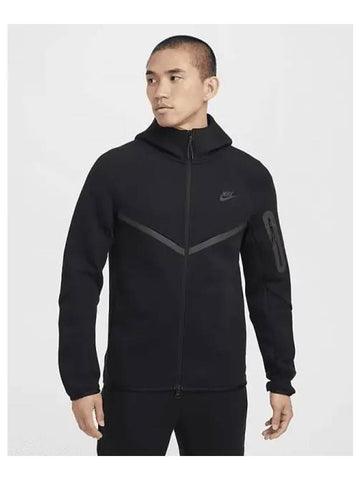 Tech Men s Full Zip Wind Runner Hoodie Black HV0950 010 717333 - NIKE - BALAAN 1