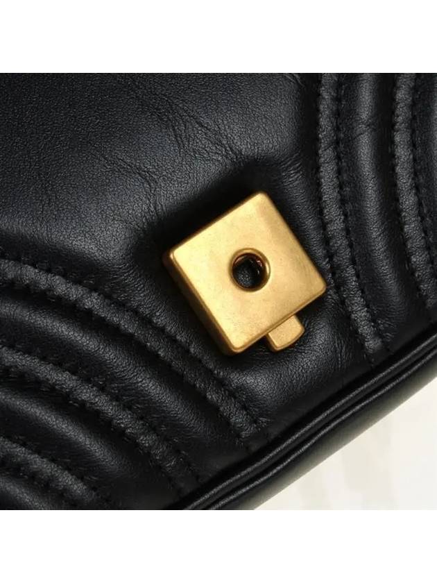 GG Marmont Matelasse Gold Chain Mini Cross Bag Black - GUCCI - BALAAN 9