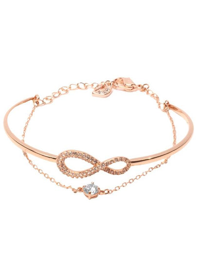 Infinity Chain Bangle Bracelet Rose Gold - SWAROVSKI - BALAAN 2