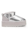 Women s Ultra Mini Platform High Shine Winter Boots Silver - UGG - BALAAN 1