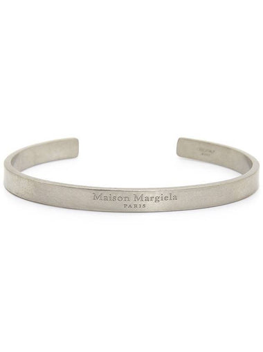 Engraved Logo Cuff Bracelet Silver - MAISON MARGIELA - BALAAN 1