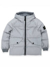 Stone Kids Waffen Patch Down Hooded Padded Jacket Gray 811640223 V0064 14A Adults can wear - STONE ISLAND - BALAAN 2