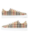 Vintage Check and Leather Sneakers Archive Beige - BURBERRY - BALAAN 2