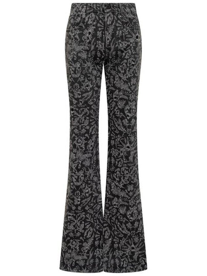 Denim Straight Pants OWYA047S24DEN001 1001 BLACK - OFF WHITE - BALAAN 2