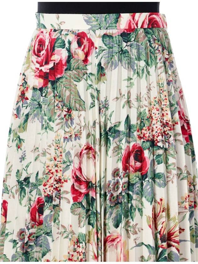 Junya Watanabe Floral Pleated Midi Skirt - JUNYA WATANABE - BALAAN 3