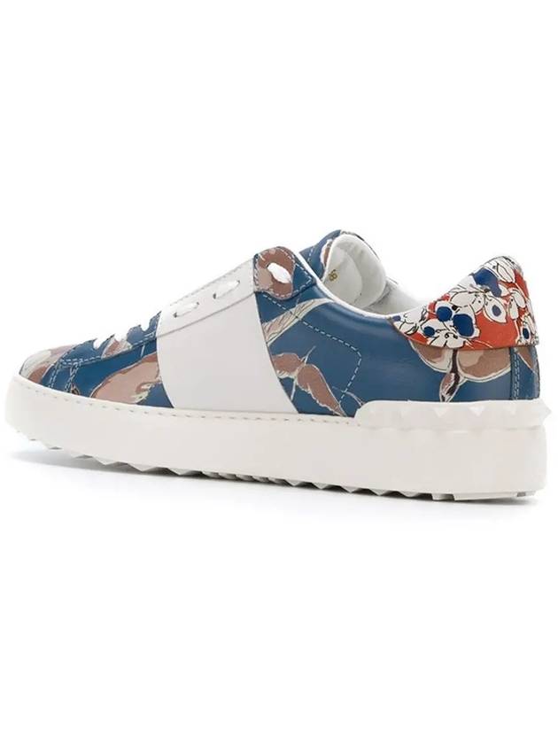 Hidden Strap Pattern Low-Top Sneakers Blue - VALENTINO - BALAAN 5