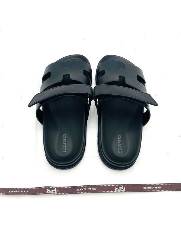 Chypre Calfskin Sandals Black - HERMES - BALAAN 5