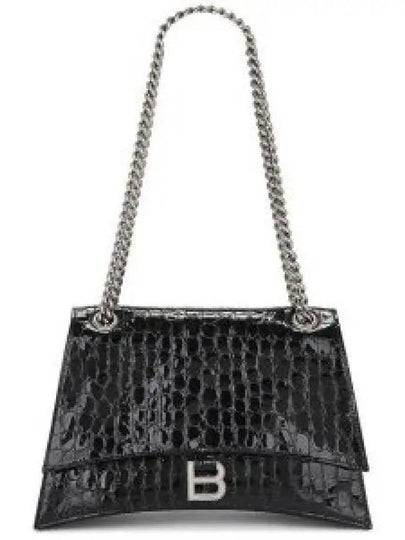 Medium Crush Chain Shoulder Bag Black - BALENCIAGA - BALAAN 2