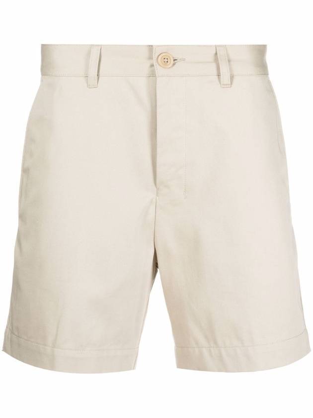 Men's Chino Cotton Shorts Beige - AMI - BALAAN 1