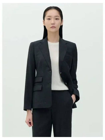 Women s Slick Flannel 2 Button Tailor Jacket Charcoal Melange Domestic Product GM0024090906502 - THEORY - BALAAN 1