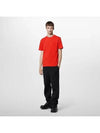 Cotton Half Damier Pocket T-Shirt Red 1AF533 - LOUIS VUITTON - BALAAN 1