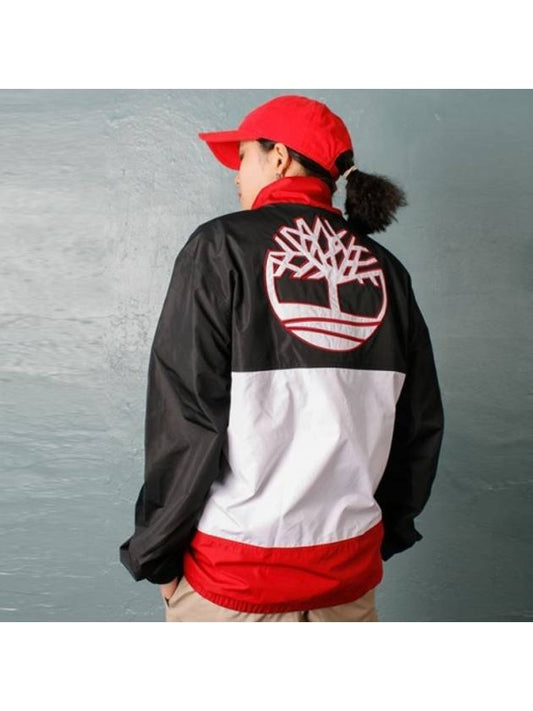 01TB0A1LJK001Back logo mountain jacketblack white red - TIMBERLAND - BALAAN 1