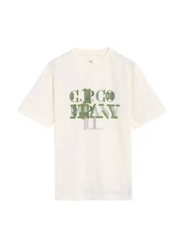 Logo Short Sleeve T-Shirt White - CP COMPANY - BALAAN 2