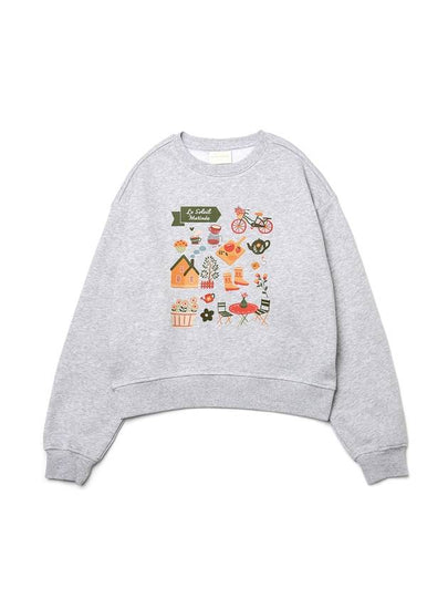 Soleil Garden Sweatshirt Melange Grey - LE SOLEIL MATINEE - BALAAN 2