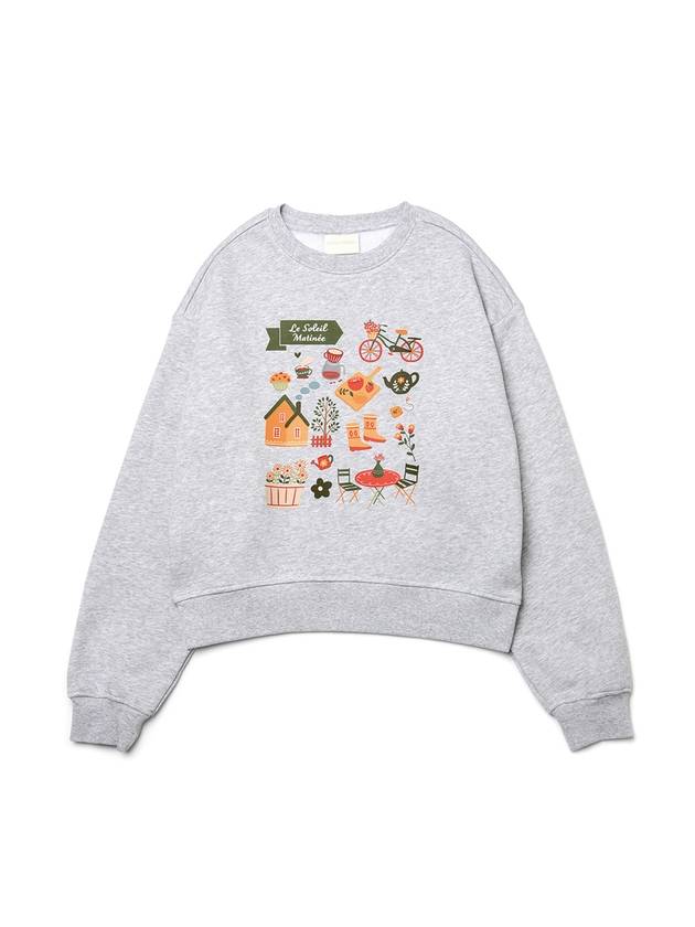 Soleil Garden Sweatshirt Melange Grey - LE SOLEIL MATINEE - BALAAN 1