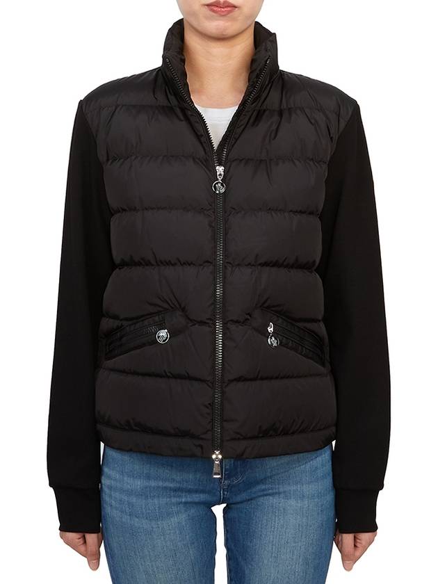 Women's Padding Zip-Up Sweatshirt Black - MONCLER - BALAAN 3