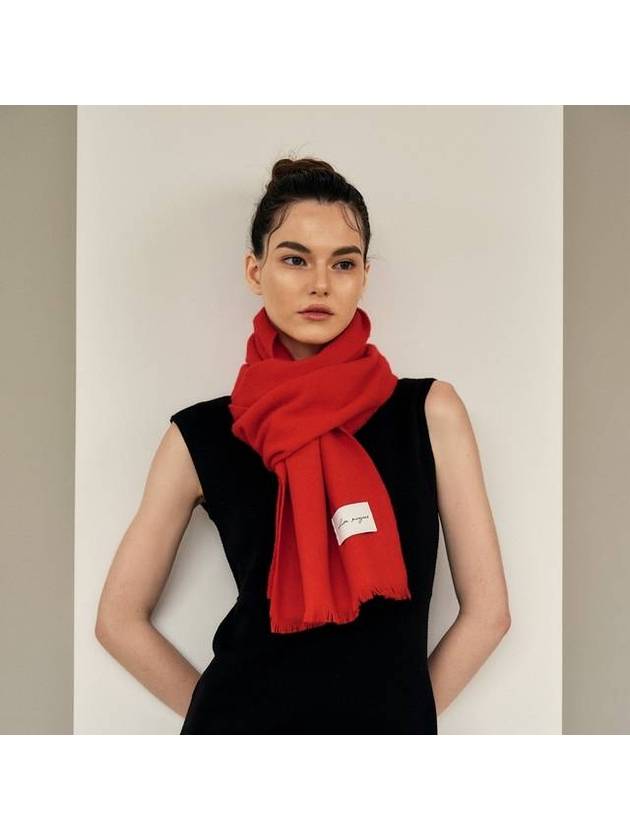 Minimal Lambs Wool Muffler Red - WHITE PROJECT - BALAAN 1