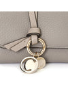 Alphabet Grain Leather Flap Small Half Wallet Grey - CHLOE - BALAAN 8