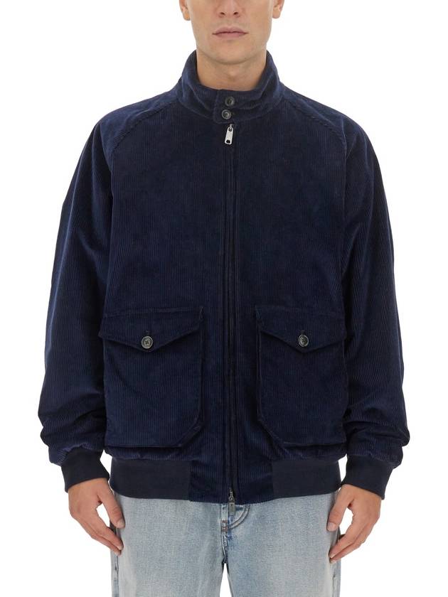 Harrington corduroa jacket navy - BARACUTA - BALAAN 2