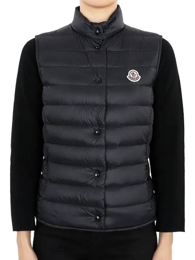 Liane Logo Patch Down Vest Black - MONCLER - BALAAN 2