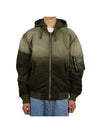 Nylon Satin Bomber Jacket Green - DIESEL - BALAAN 2