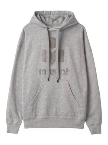 Mansell Logo Hoodie Gray Hooded Sweatshirt - ISABEL MARANT - BALAAN 1