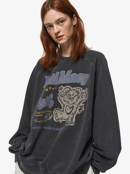 Macy Bear Pigment Sweatshirt Smoke Black - CPGN STUDIO - BALAAN 2