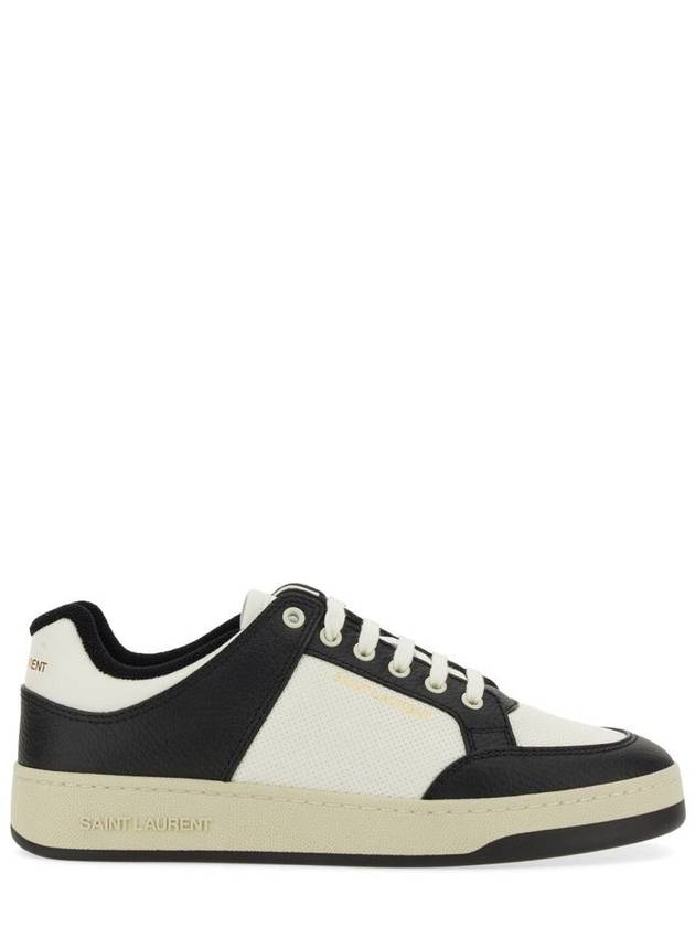 SL 61 Low Top Sneakers Black White - SAINT LAURENT - BALAAN 2