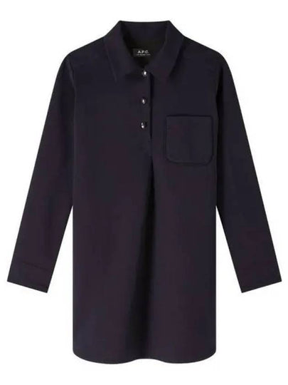 Maitena Short Dress Dark Navy Blue - A.P.C. - BALAAN 2