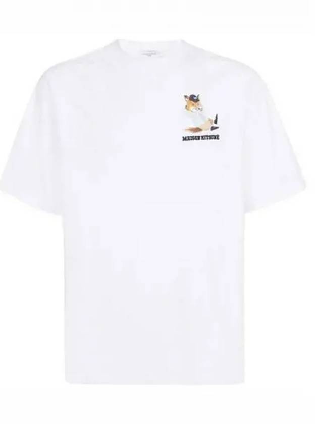 Small Dressed Fox Easy Cotton Short Sleeve T-Shirt White - MAISON KITSUNE - BALAAN 2