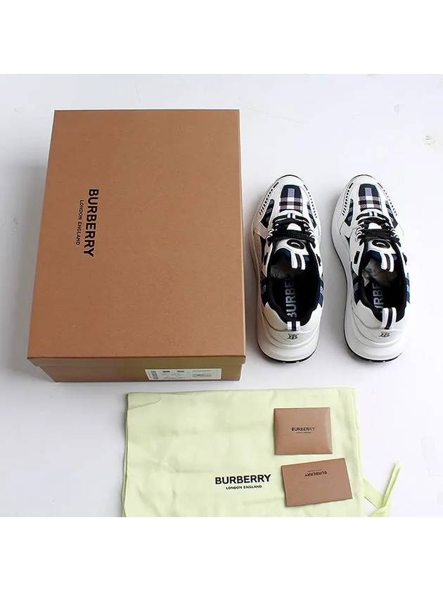 Check Panel Low Top Sneakers White - BURBERRY - BALAAN 7