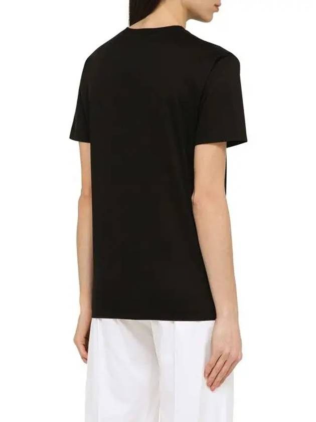 Logo Cotton Short Sleeve T-Shirt Black - PATOU - BALAAN 5