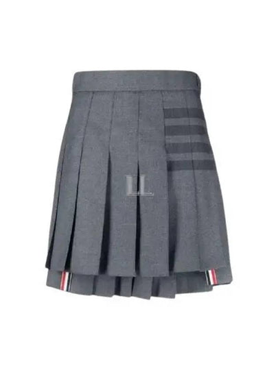 Women's 4 Bar Stripe Pleats Skirt Grey - THOM BROWNE - BALAAN 2