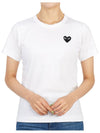 Women's Small Black Wappen Short Sleeve T-Shirt P1 T063 2 White - COMME DES GARCONS PLAY - BALAAN 6