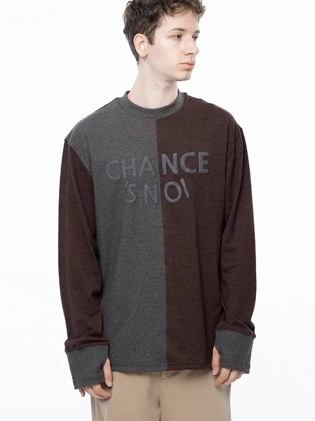 Men s M243MT02BR Snowy Reverse Rib Crew Neck Sweatshirt Brown Charcoal - CHANCE'S NOI - BALAAN 8