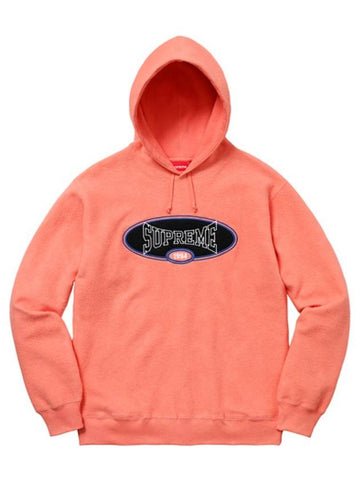 reverse fleece hood coral REVERSE FLEECE HOODED SWEATSHIRT - SUPREME - BALAAN 1