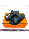 Chypre Calfskin Sandals Black - HERMES - BALAAN 3